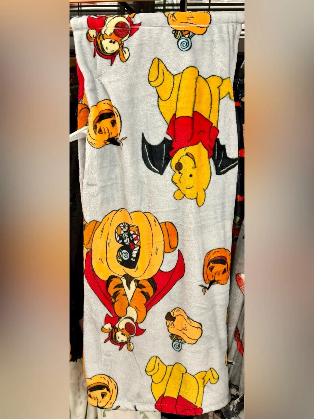 winnie the pooh halloween plush blanket throw